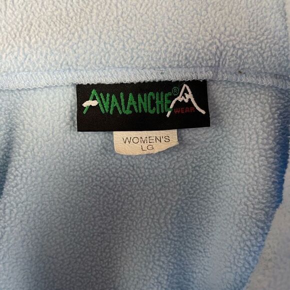 Avalanche Baby Blue Full Zip Fleece Jacket Size L EUC - Picture 6 of 7